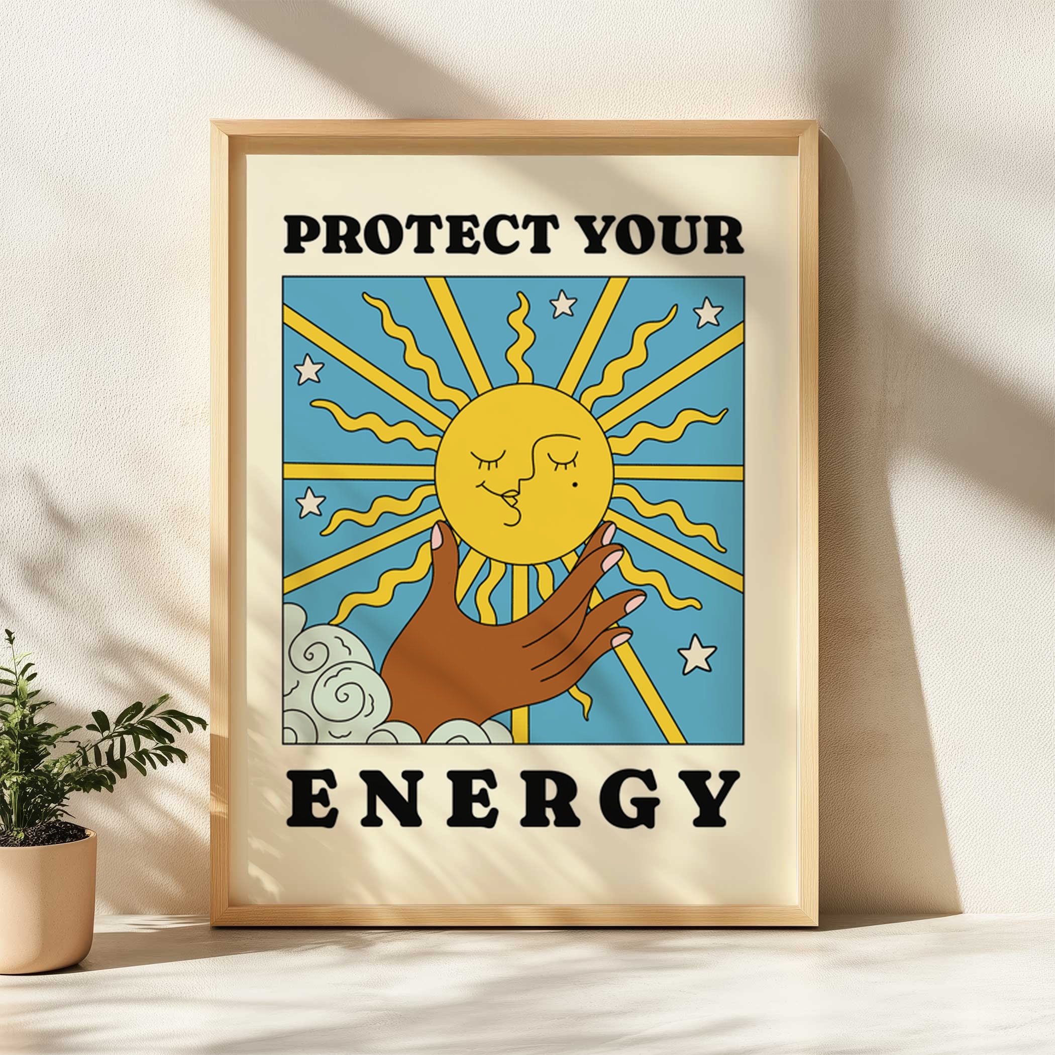 perfect your energy mindfulness wall art print