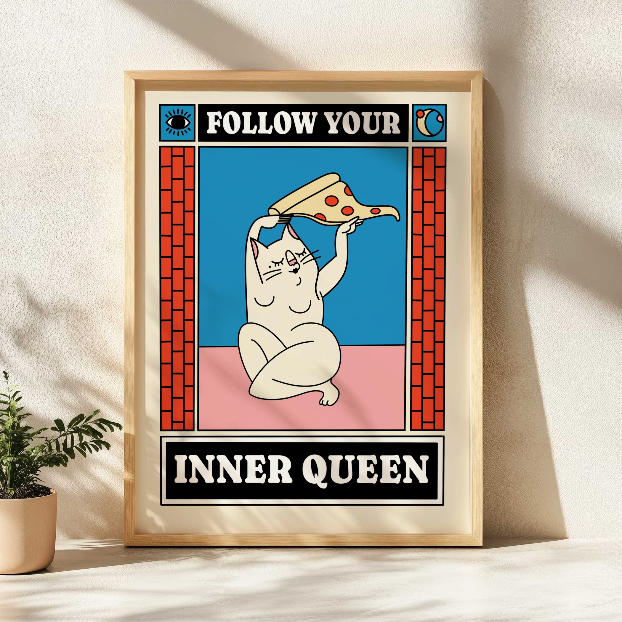 follow your inner queen mindfulness positivity print wall art