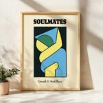 soulmates couples love retro wall decor