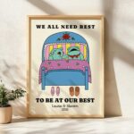 we all need rest to be at our best retro bedroom print wall art