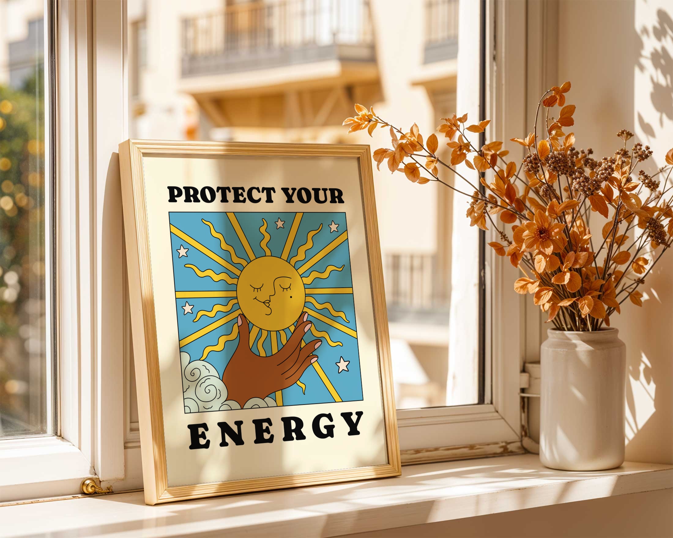 perfect your energy mindfulness wall art print