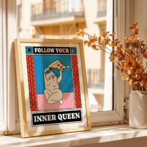 follow your inner queen mindfulness positivity print wall art
