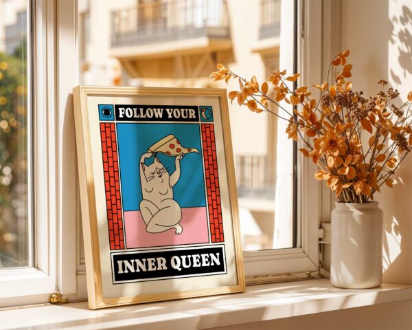 follow your inner queen mindfulness positivity print wall art