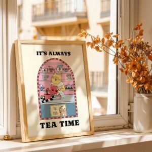 It's always tea time retro kitchen print