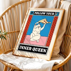 follow your inner queen mindfulness positivity print wall art