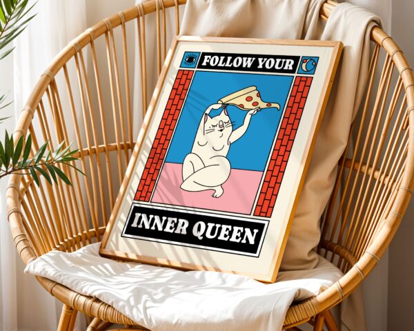 follow your inner queen mindfulness positivity print wall art