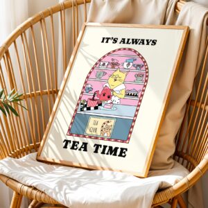 It's always tea time retro kitchen print