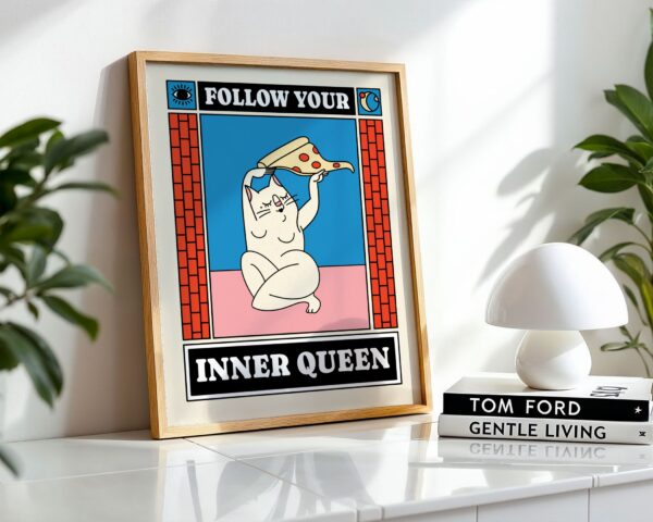follow your inner queen mindfulness positivity print wall art