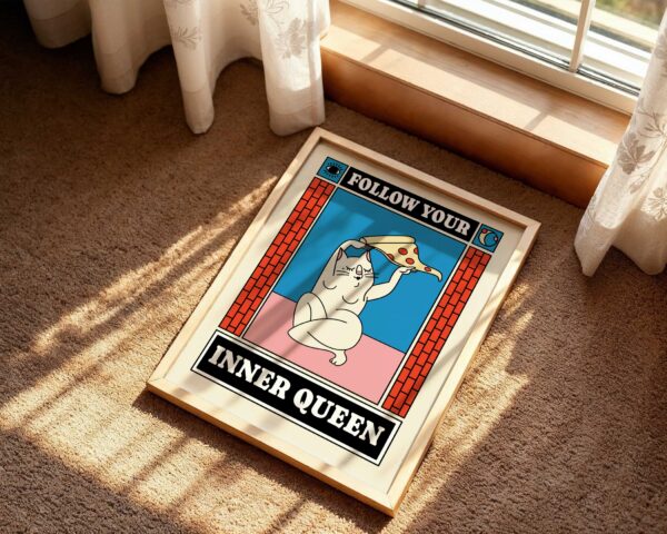 follow your inner queen mindfulness positivity print wall art