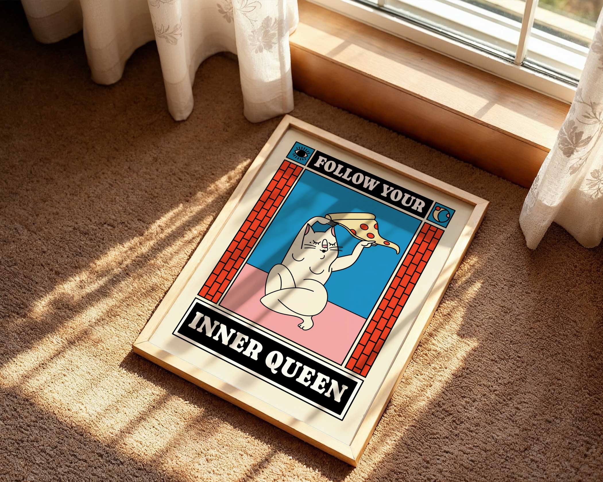 follow your inner queen mindfulness positivity print wall art