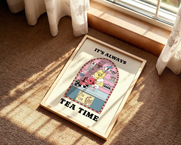 It's always tea time retro kitchen print
