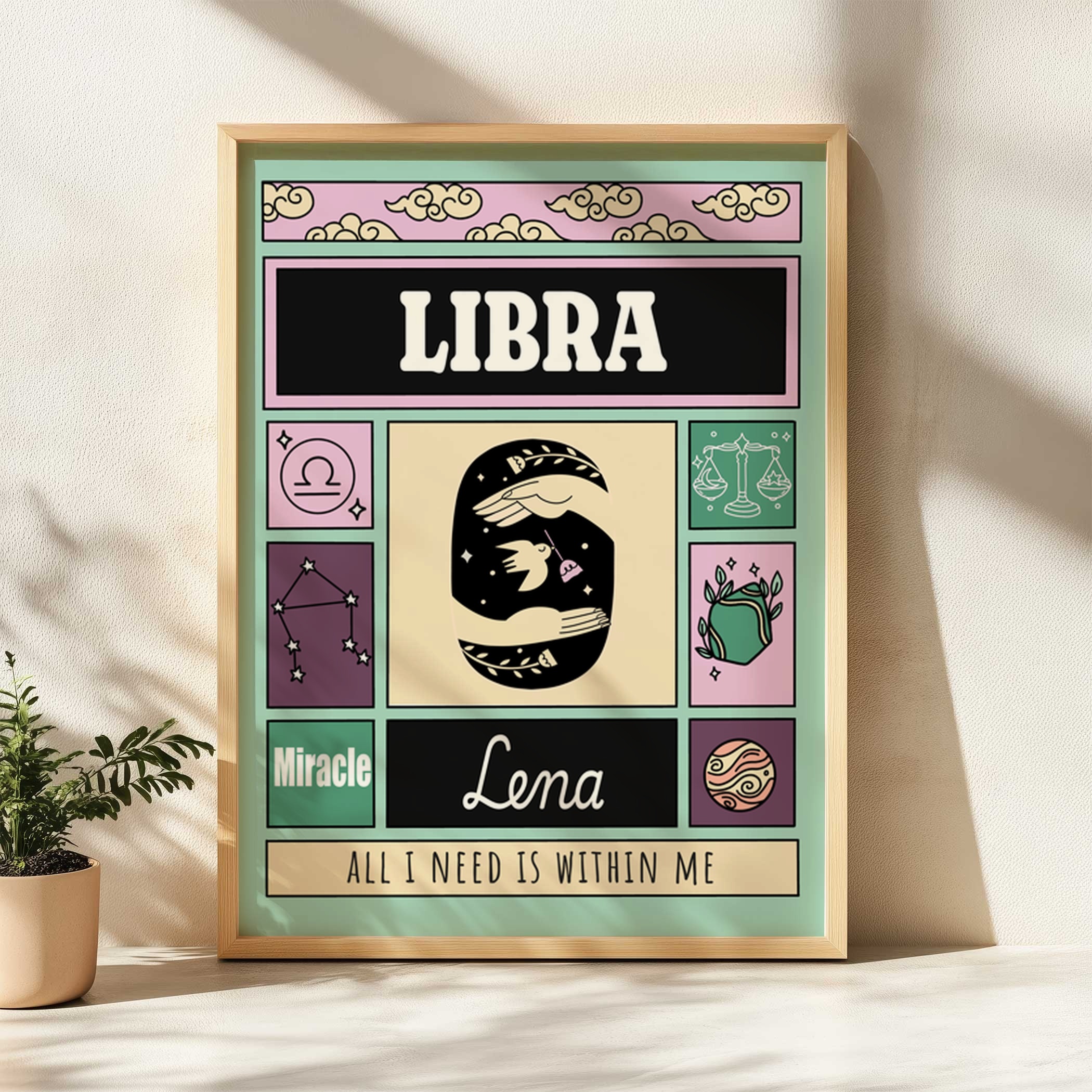 Personalized Zodiac Libra Print