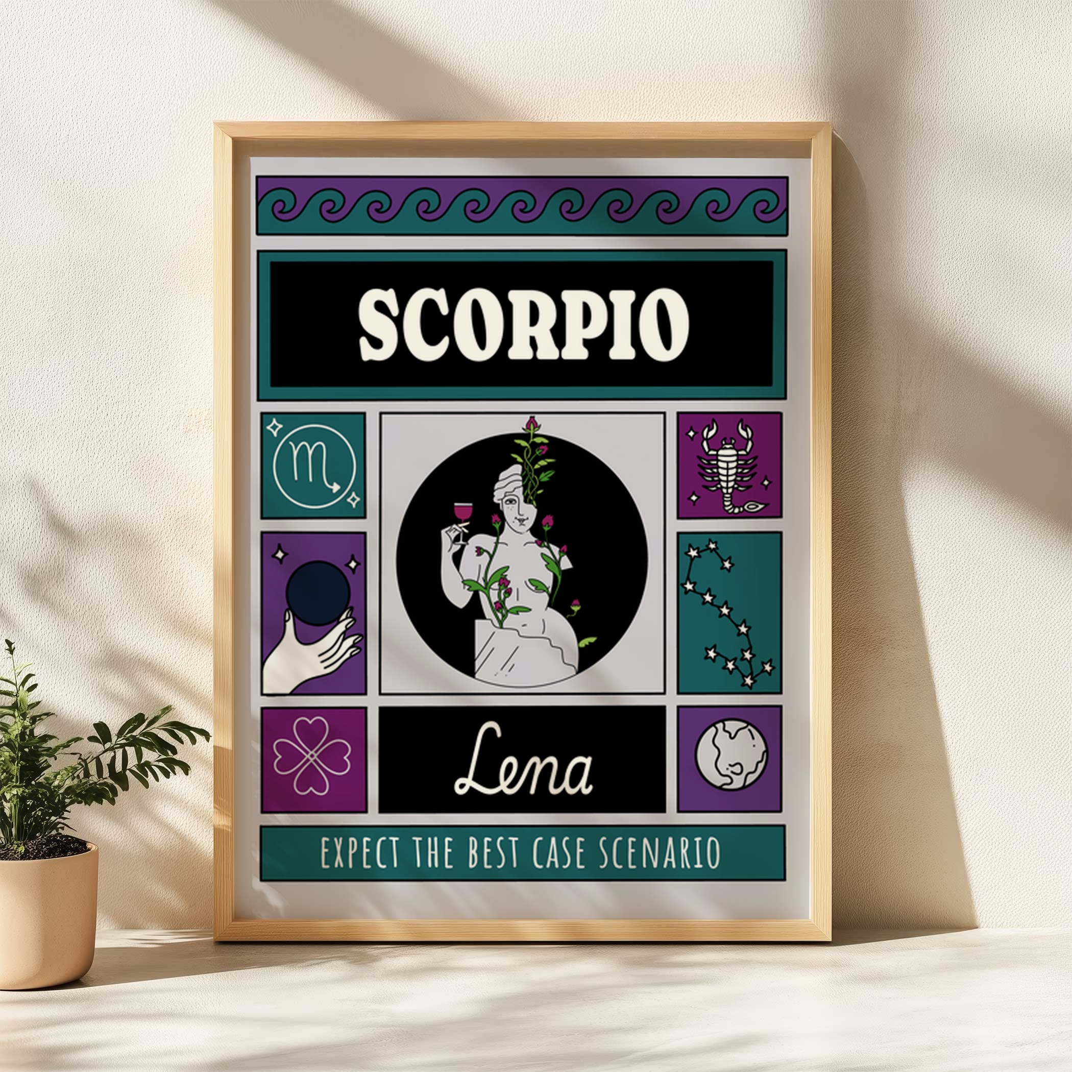 Personalized Zodiac Scorpio Print
