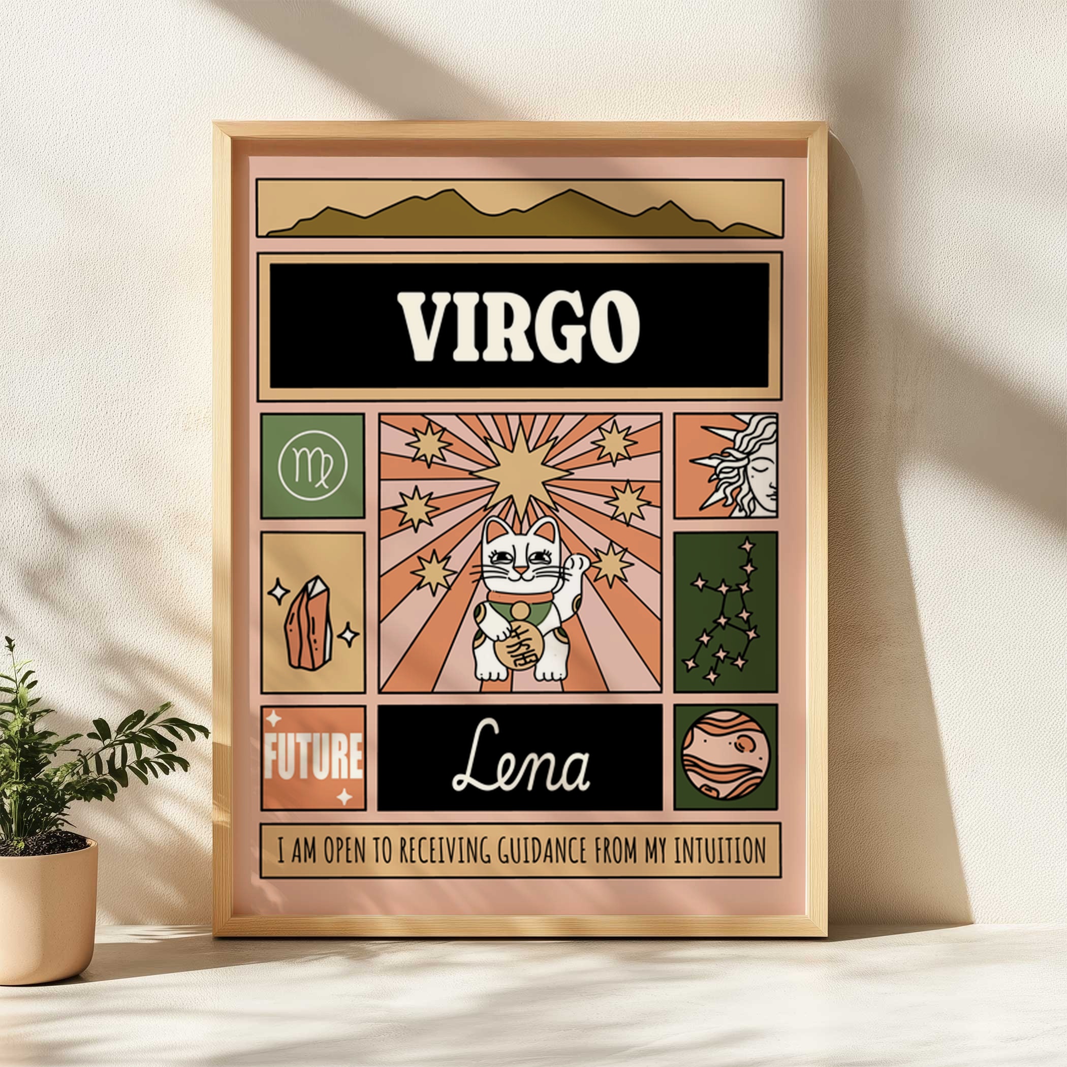 Personalized Zodiac Virgo Print