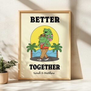 "Better Together" retro quote wall art print