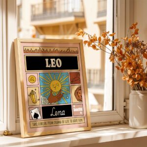 Personalized Zodiac Leo Print