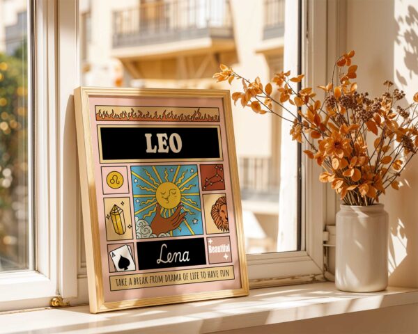 Personalized Zodiac Leo Print