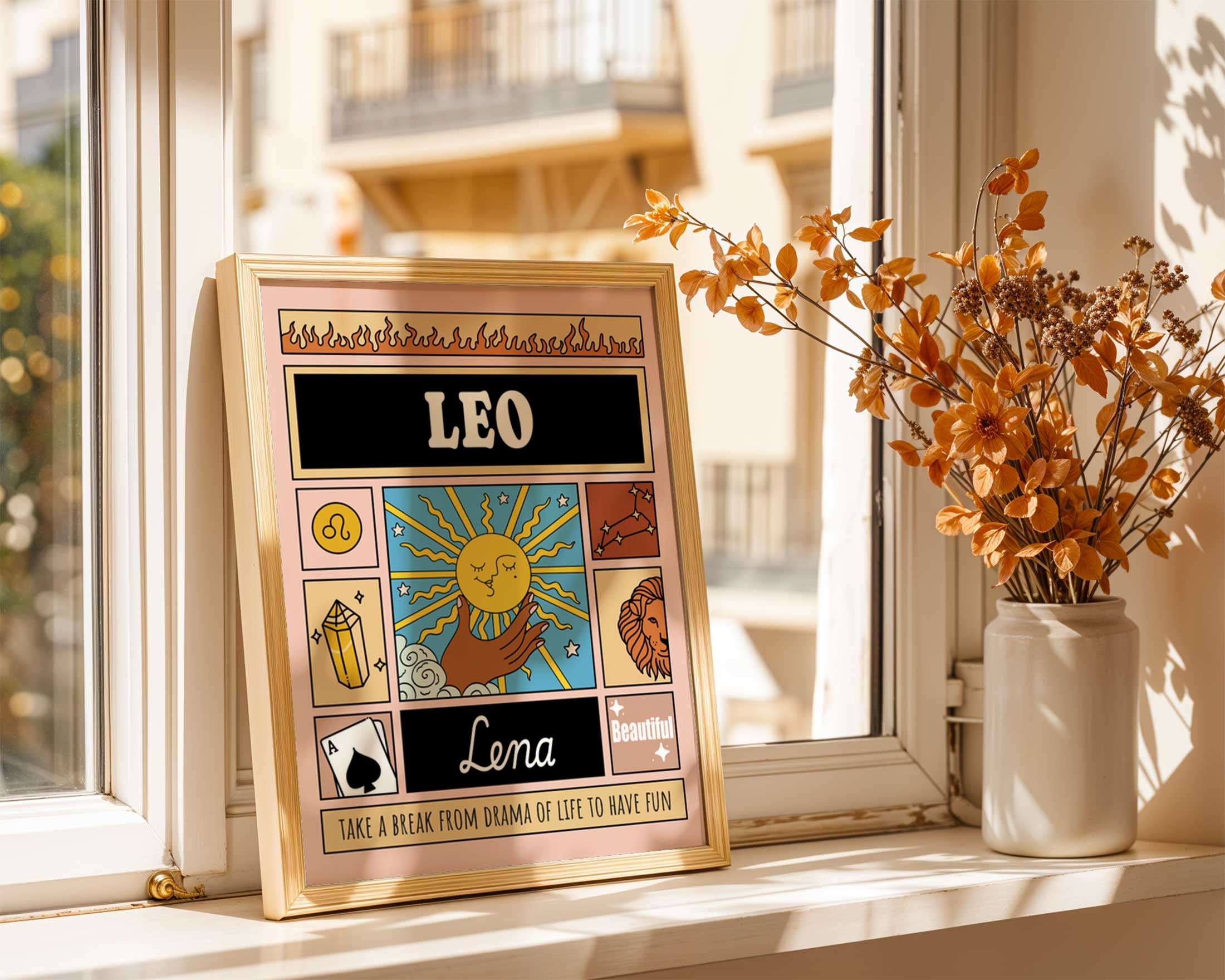 Personalized Zodiac Leo Print