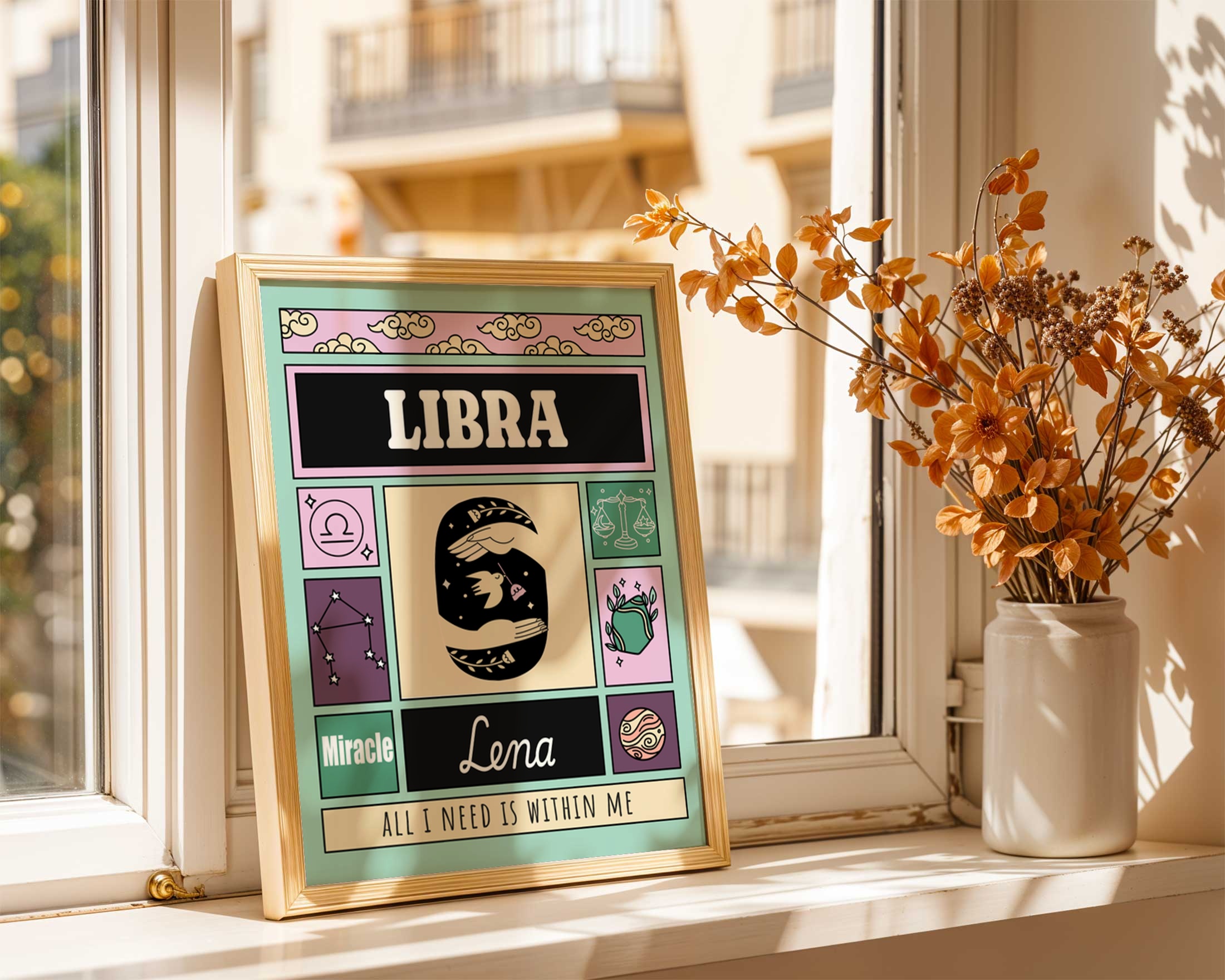 Personalized Zodiac Libra Print