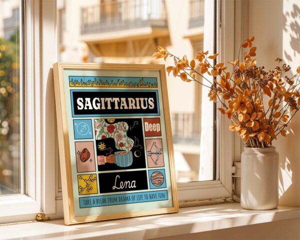 Personalized Zodiac Sagittarius Print