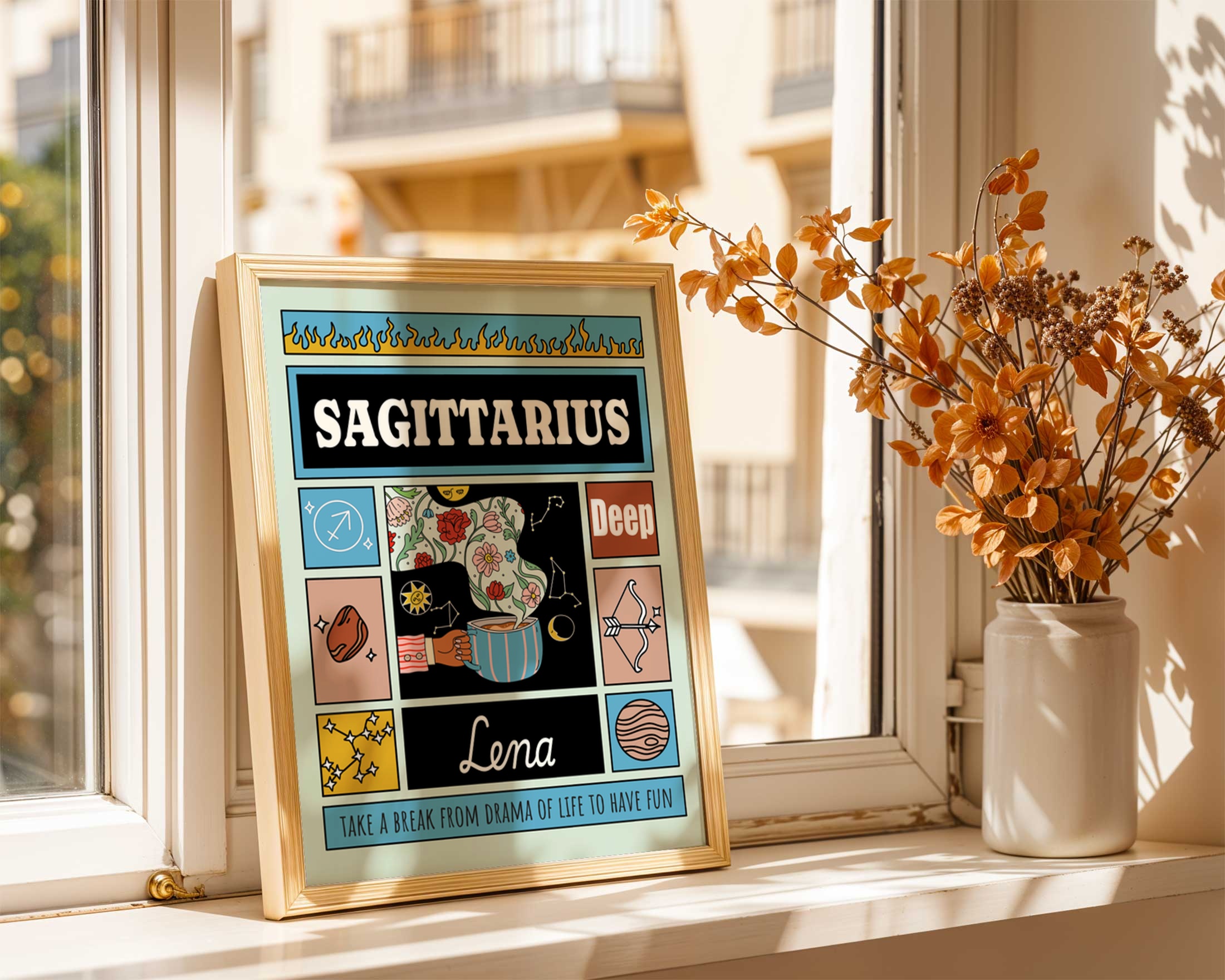 Personalized Zodiac Sagittarius Print