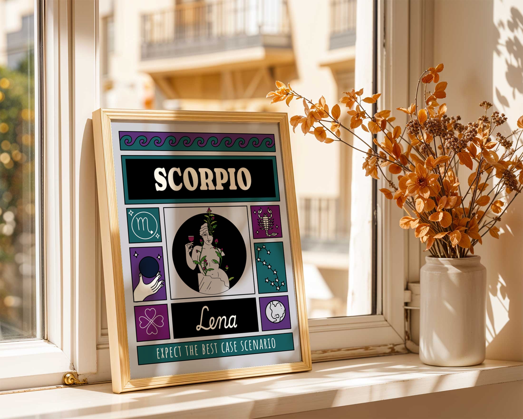 Personalized Zodiac Scorpio Print