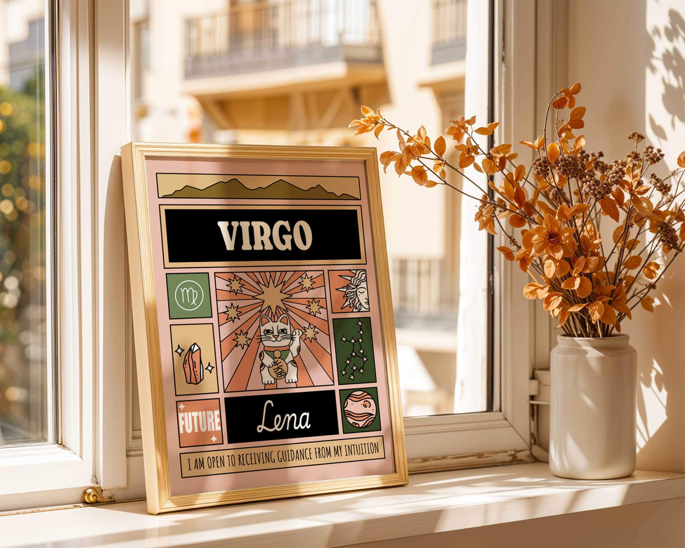 Personalized Zodiac Virgo Print