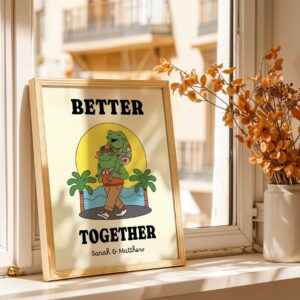 "Better Together" retro quote wall art print