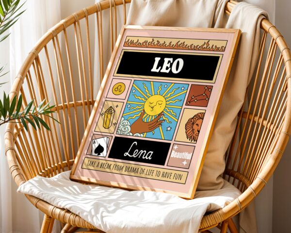 Personalized Zodiac Leo Print