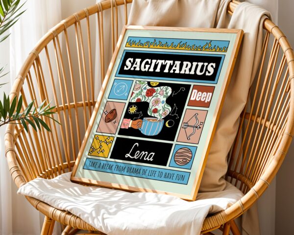 Personalized Zodiac Sagittarius Print