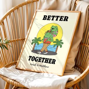 "Better Together" retro quote wall art print