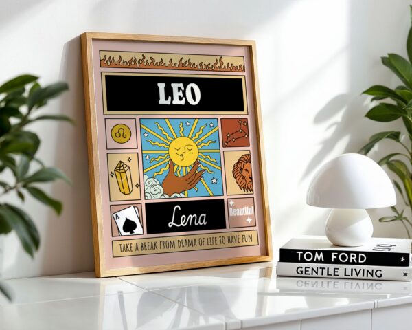 Personalized Zodiac Leo Print