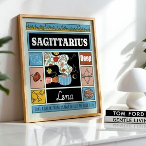 Personalized Zodiac Sagittarius Print