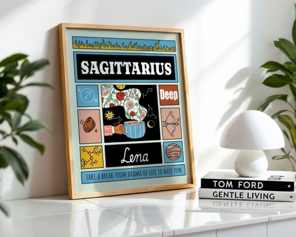 Personalized Zodiac Sagittarius Print