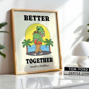 "Better Together" retro quote wall art print