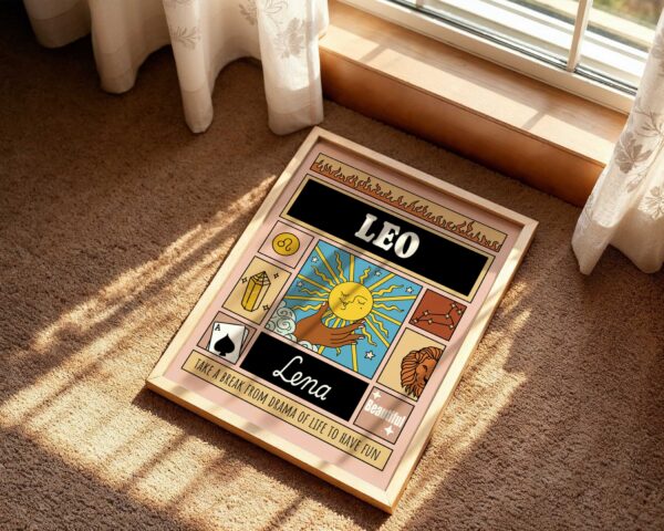 Personalized Zodiac Leo Print