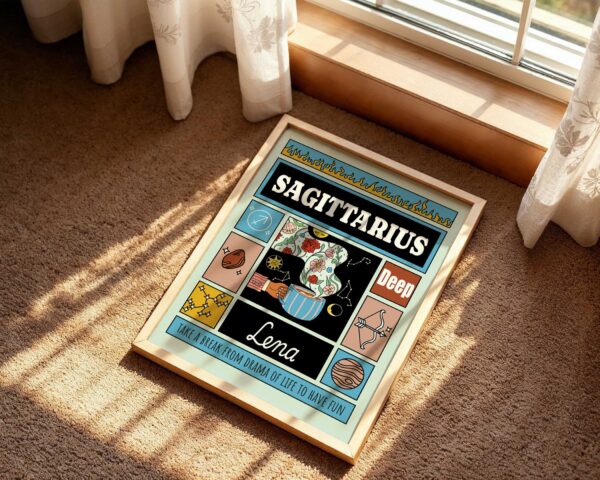 Personalized Zodiac Sagittarius Print